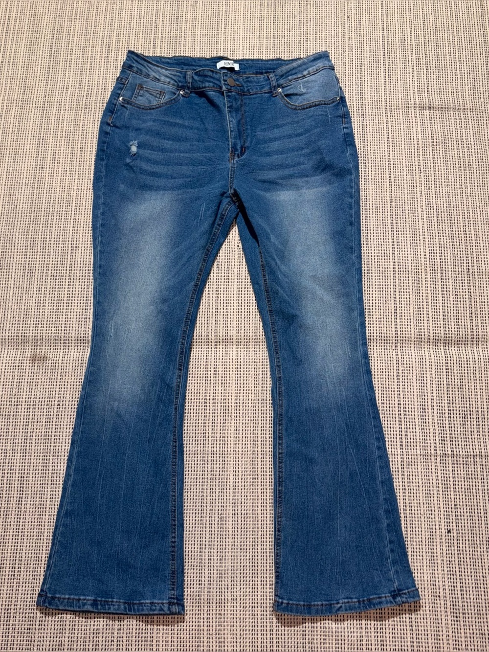 HME Women's Mid Rise Stretchy Flare Jeans Size XXL